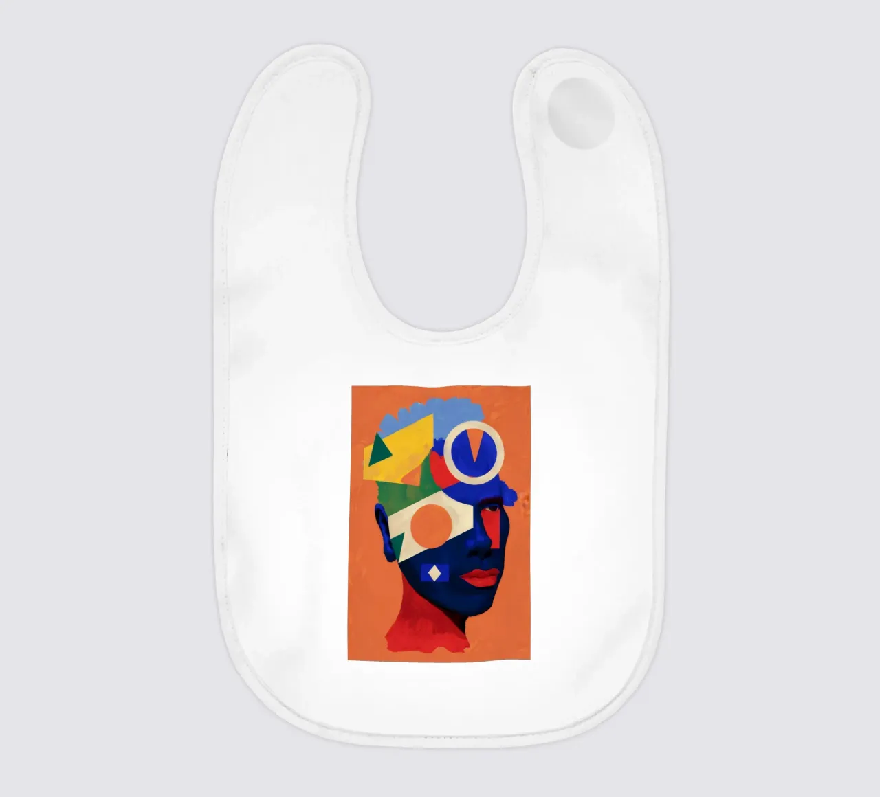 Ritratto cubista a colori bavaglino da Paez Harmony