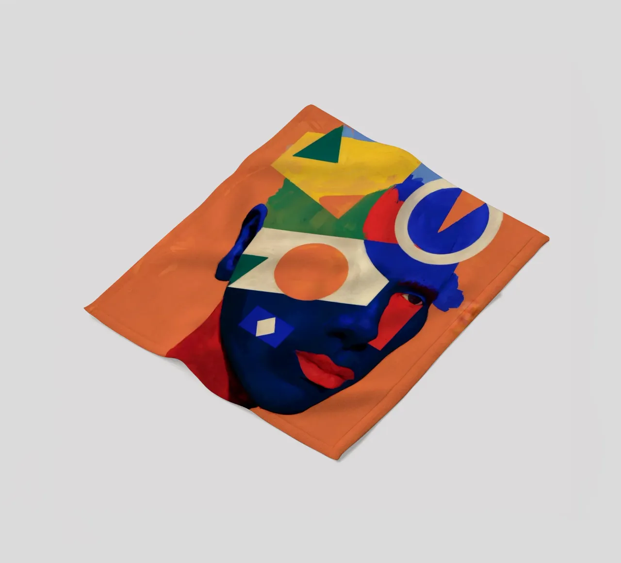 Ritratto cubista a colori coperta in pile da Paez Harmony