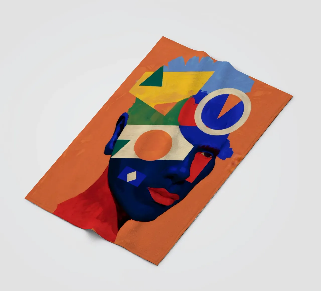 Ritratto cubista a colori coperta in pile da Paez Harmony
