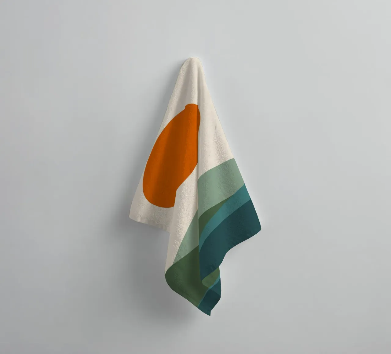 Pastoral Green Horizon towel by Stone Patina