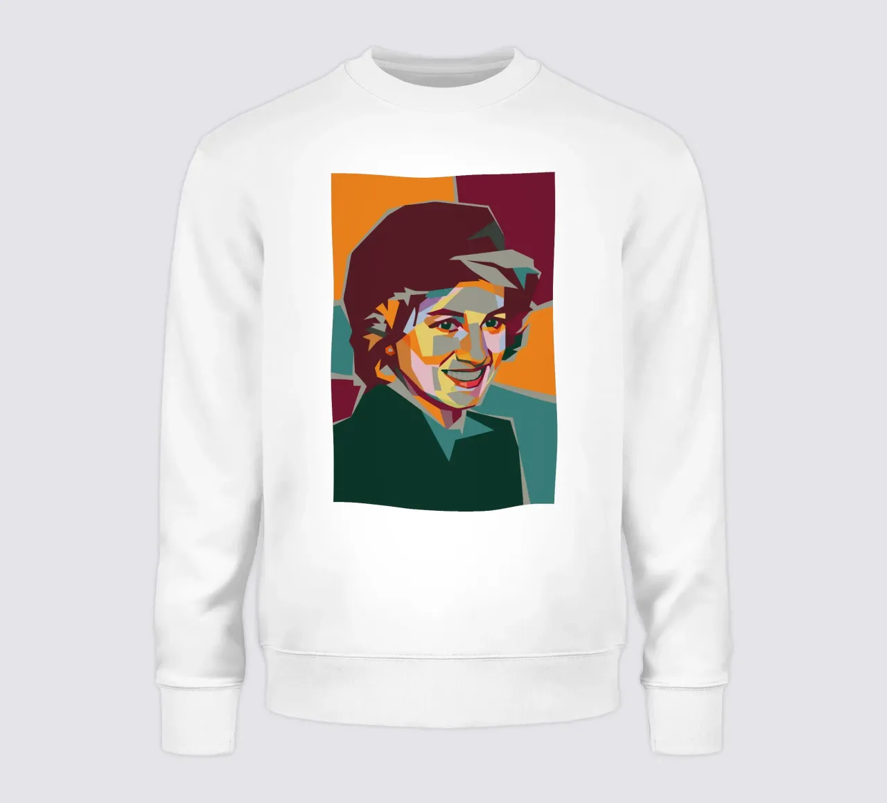lady diana retro pop art wpap felpa da aiswa