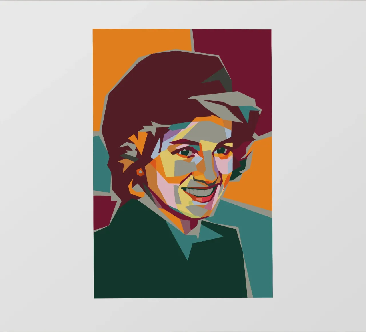 lady diana retro pop art wpap pellicola backlit da aiswa