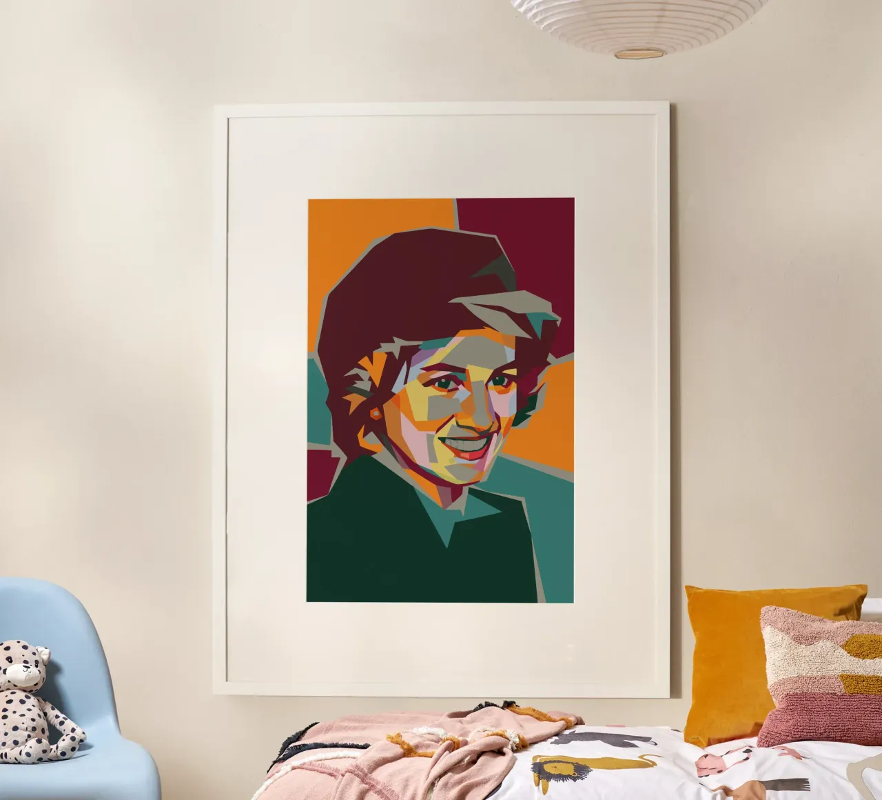 lady diana retro pop art wpap poster da aiswa