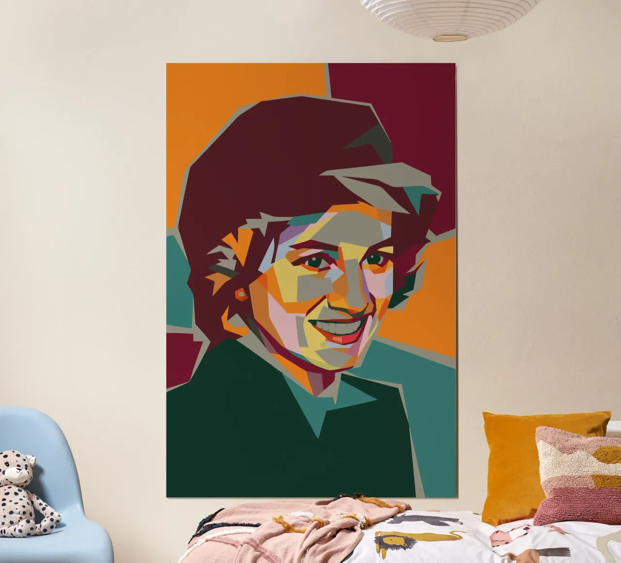 lady diana retro pop art wpap poster da aiswa