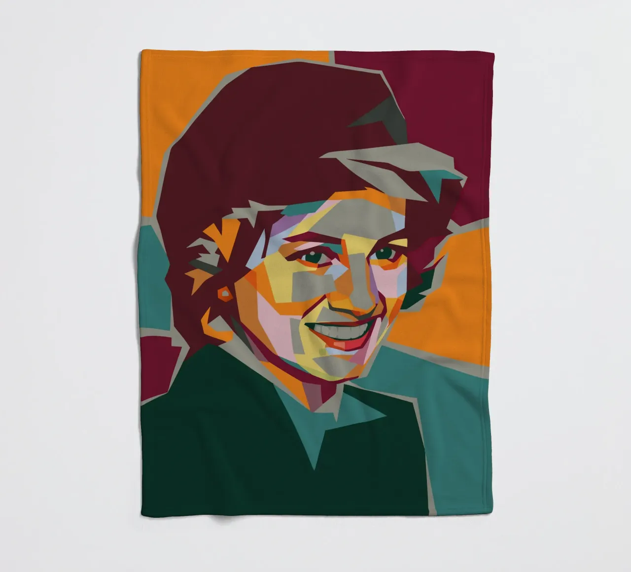 lady diana retro pop art wpap coperta in pile da aiswa