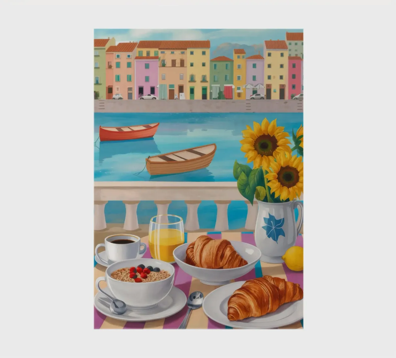Terrasse du petit-déjeuner avec vue sur la mer carnet de notes de Paez Harmony