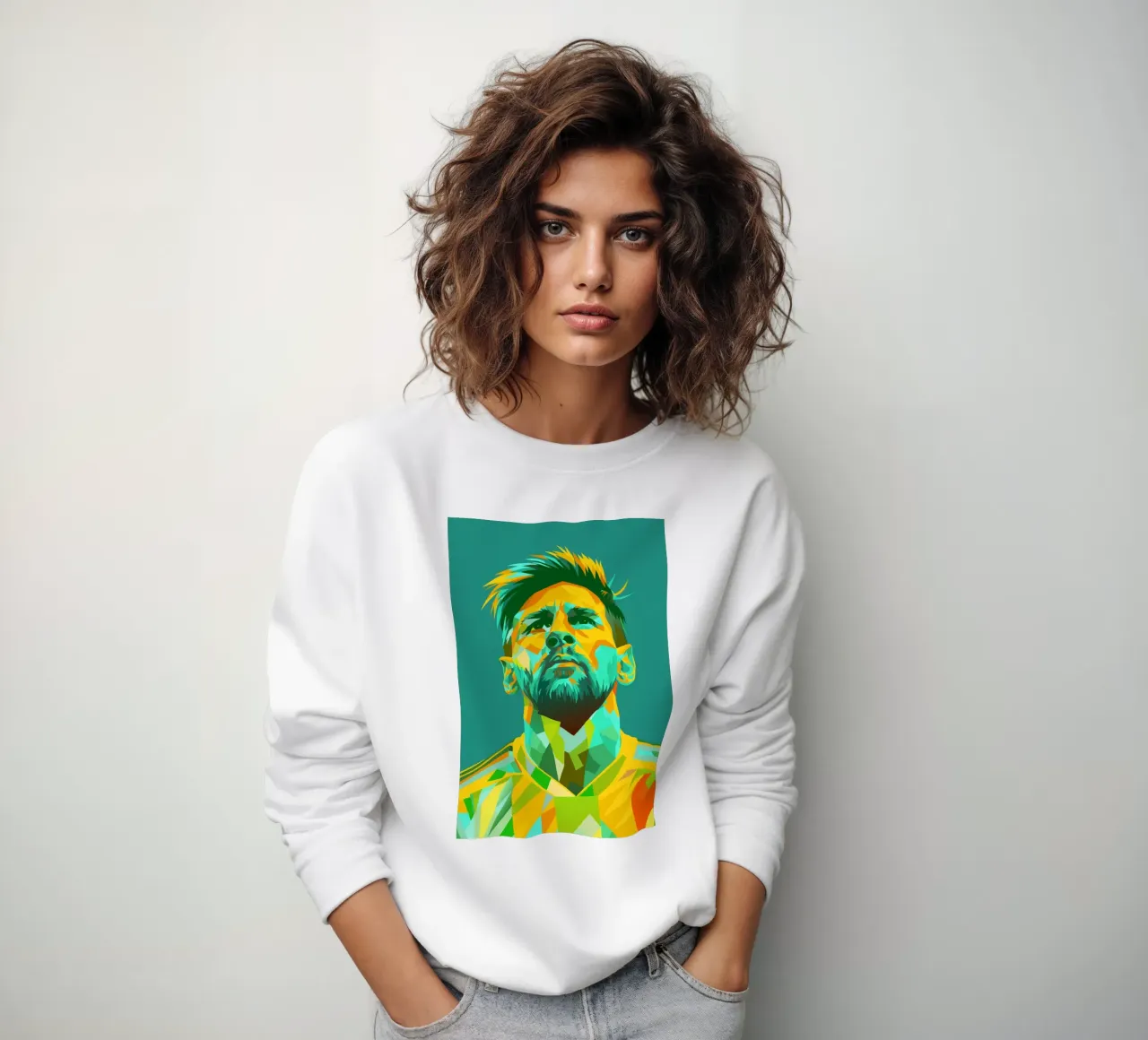 lionel messi retro pop art wpap felpa da aiswa