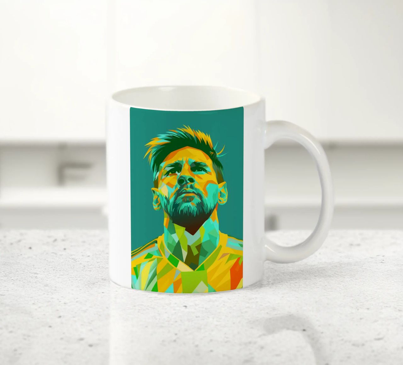 lionel messi retro pop art wpap tazza in ceramica da aiswa