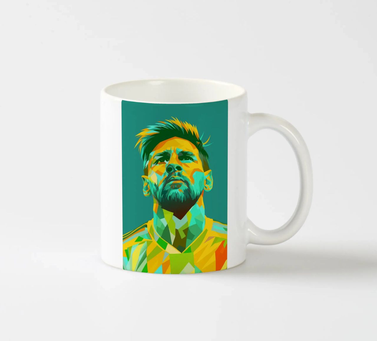 lionel messi retro pop art wpap tazza in ceramica da aiswa