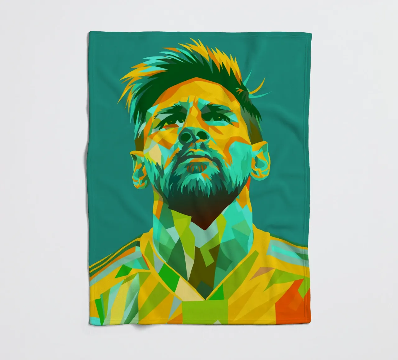 lionel messi retro pop art wpap coperta in pile da aiswa