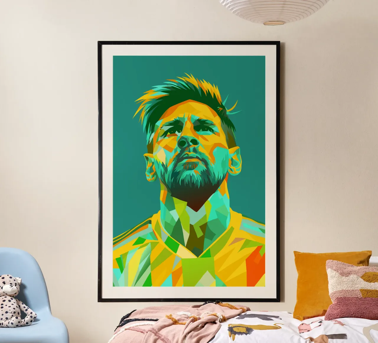 lionel messi retro pop art wpap carta hahnemühle da aiswa