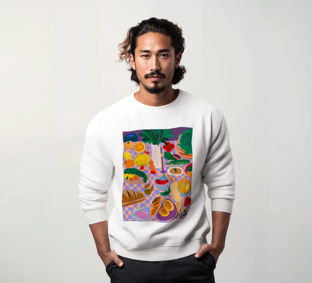 Orchard Table Spread sweatshirt by Paez Harmony