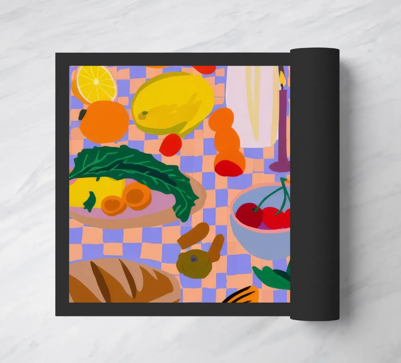 Orchard Table Spread doormat by Paez Harmony