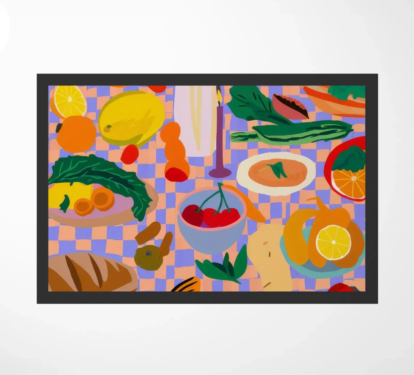 Orchard Table Spread doormat by Paez Harmony