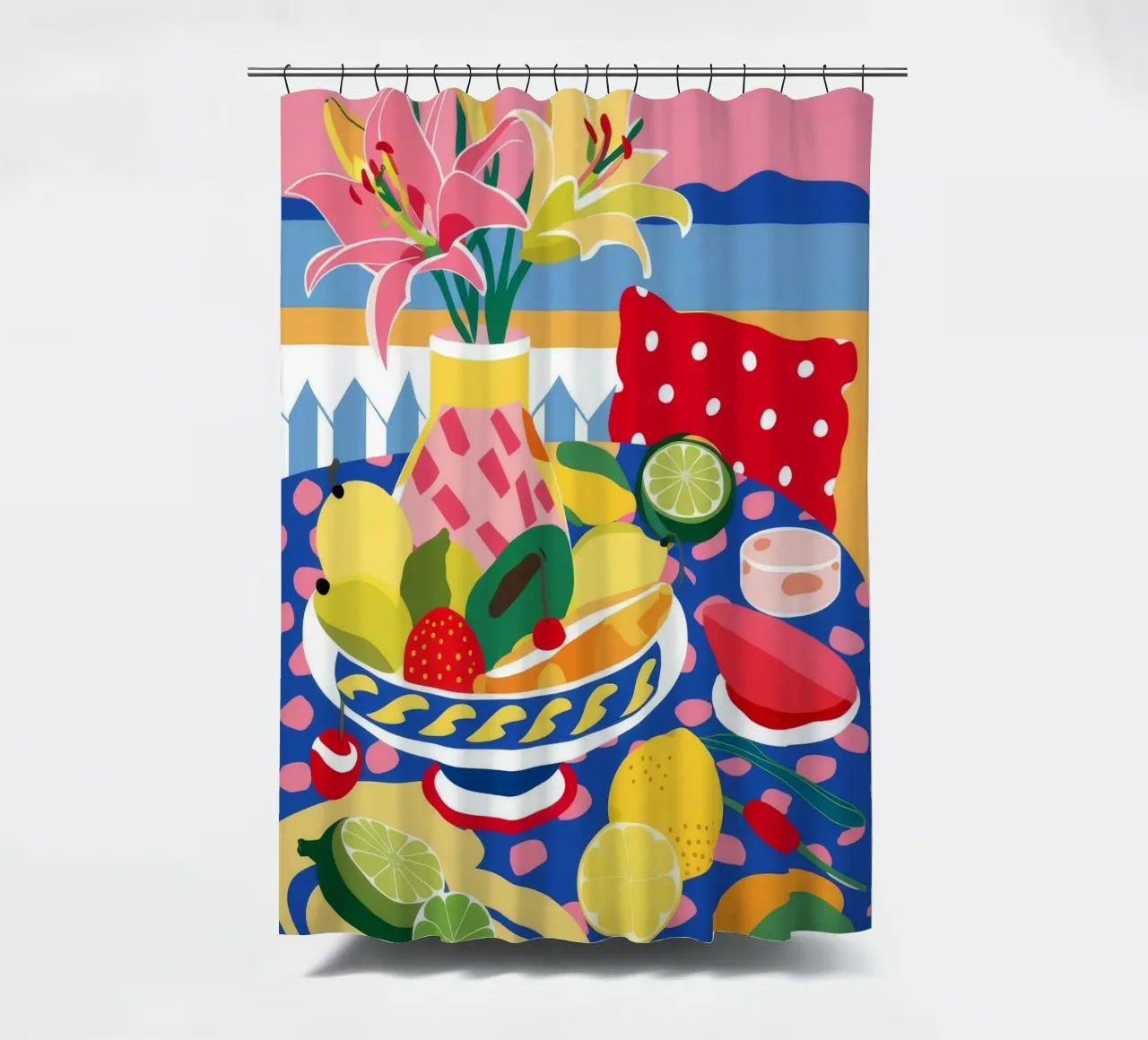 Fiesta di frutta a pois tenda da doccia da Paez Harmony