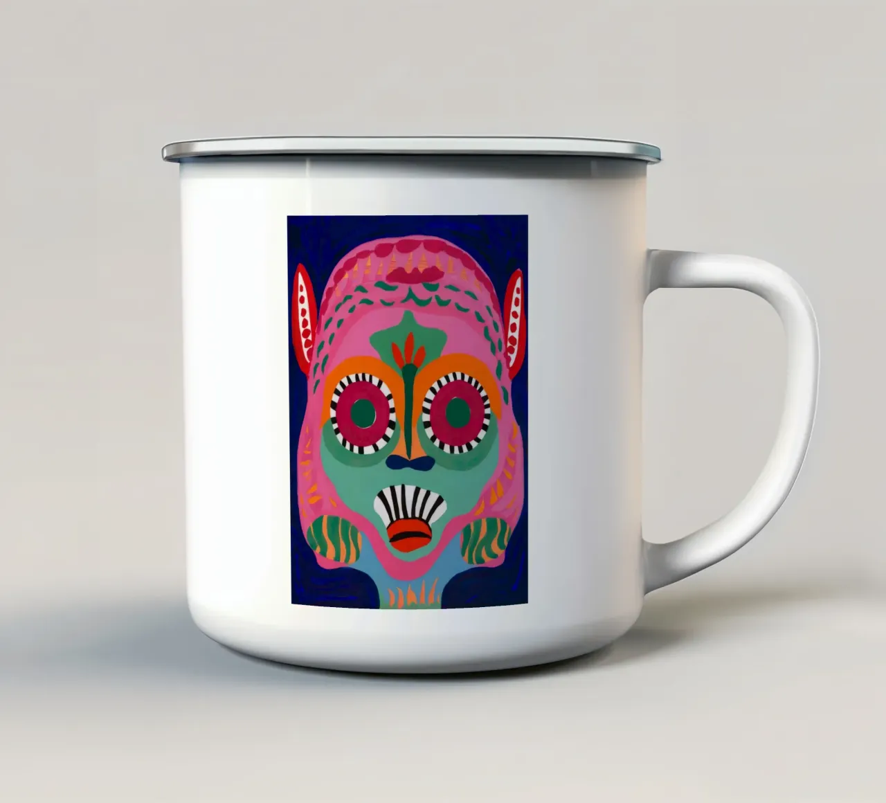 Maschera popolare Psiche tazza in smalto da Lumi Eyes