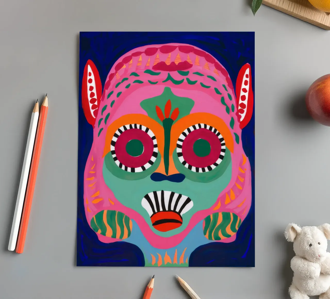 Psyche Folk Mask sticker sheet by Lumi Eyes