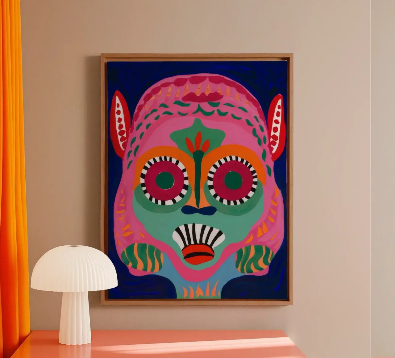Psyche Folk Mask canvas by Lumi Eyes