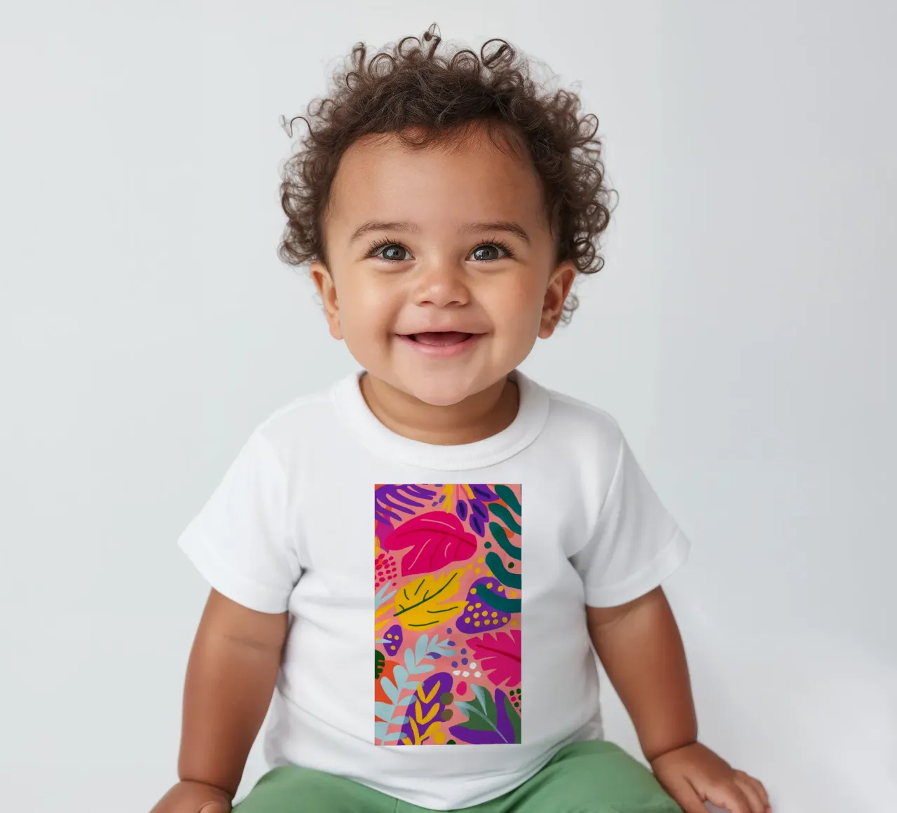 Vivid Leaf Cascade baby t-shirt by Lumi Eyes