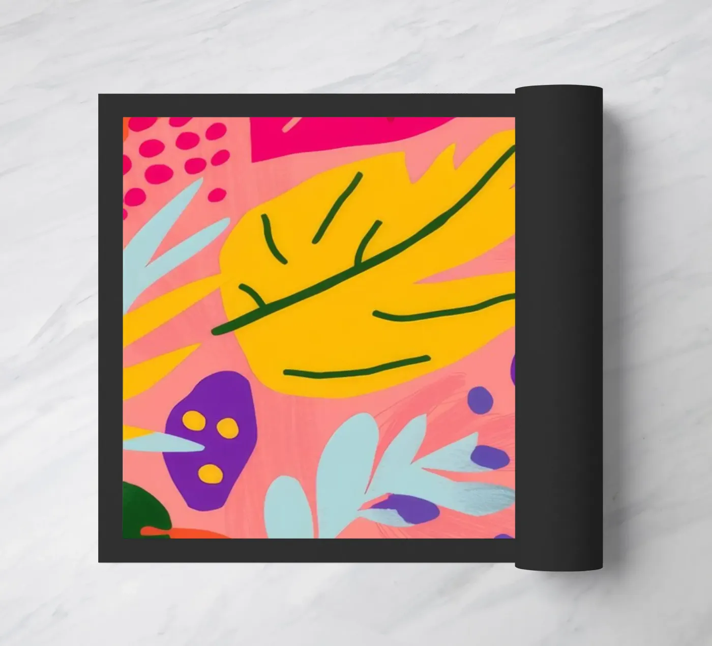 Vivid Leaf Cascade Fußmatte von Lumi Eyes