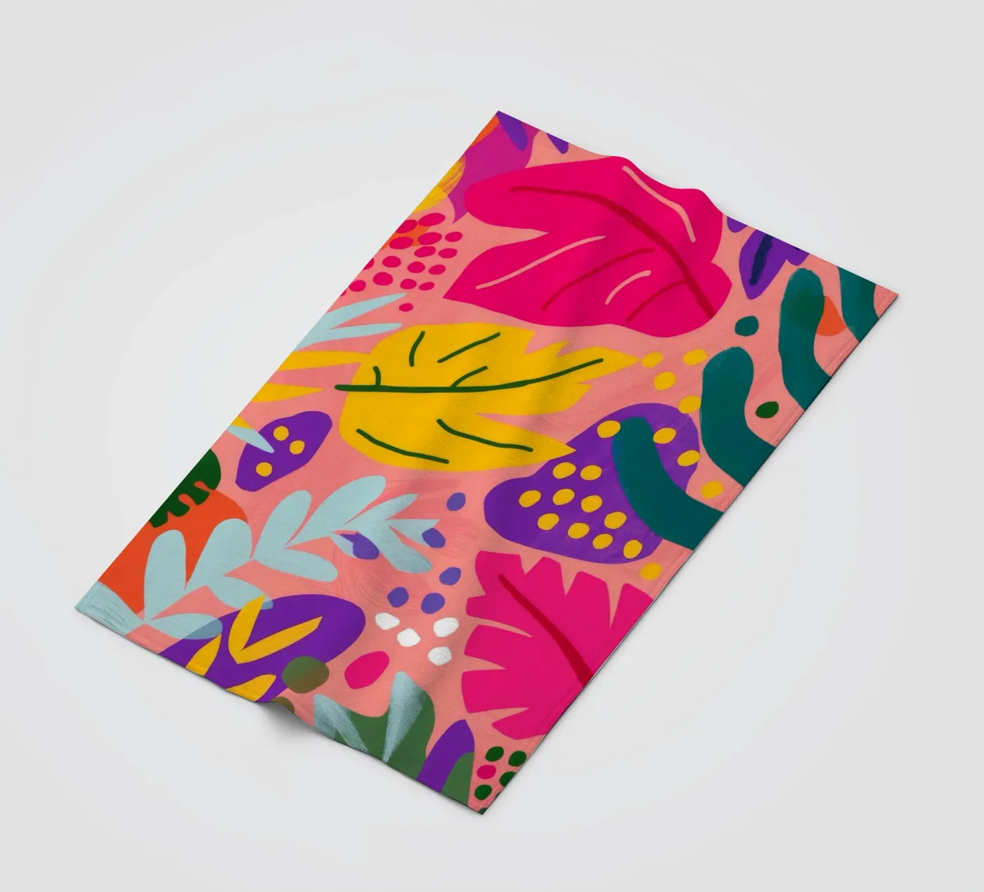 Vivid Leaf Cascade Fleecedecke von Lumi Eyes