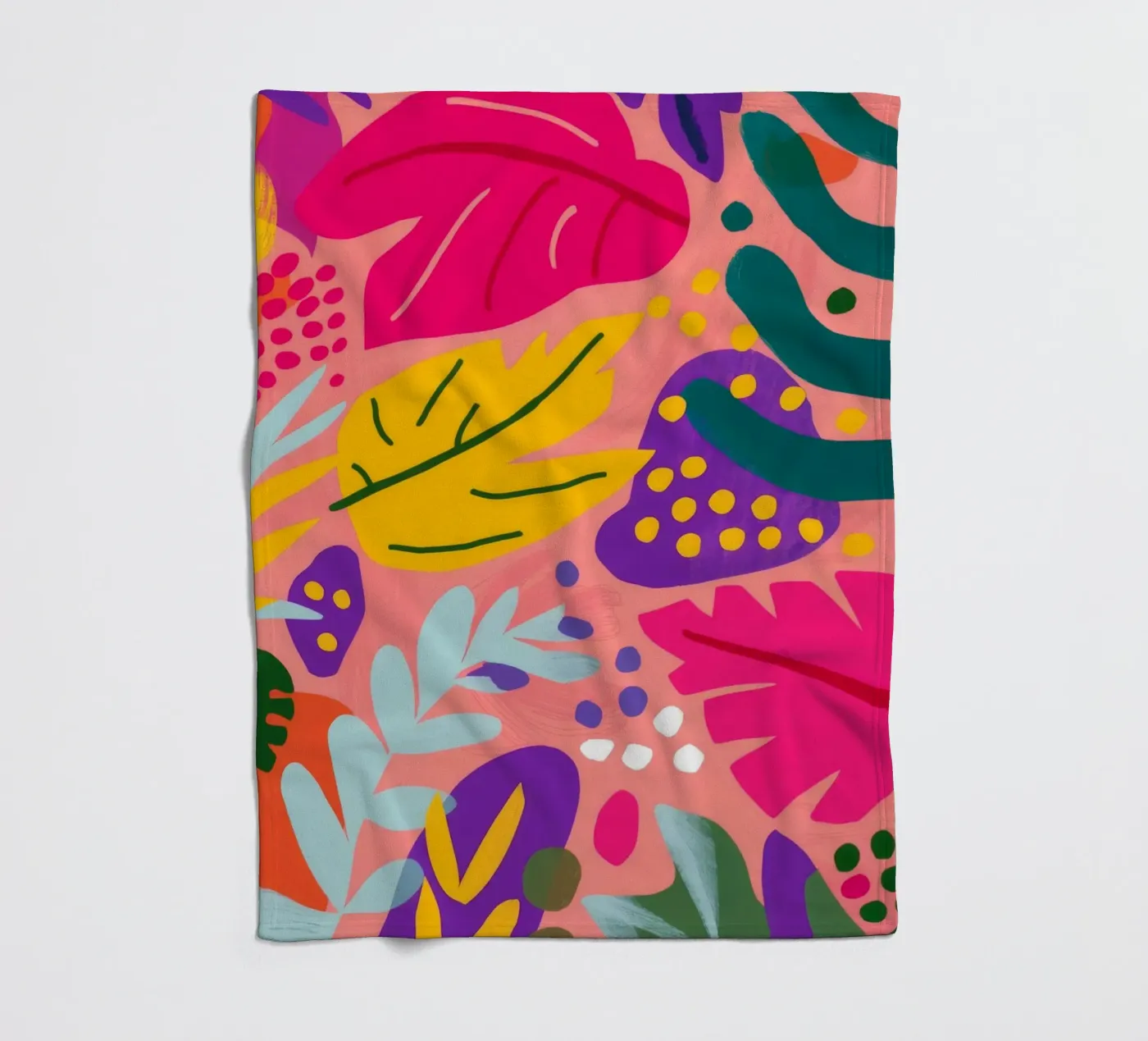 Vivid Leaf Cascade Fleecedecke von Lumi Eyes