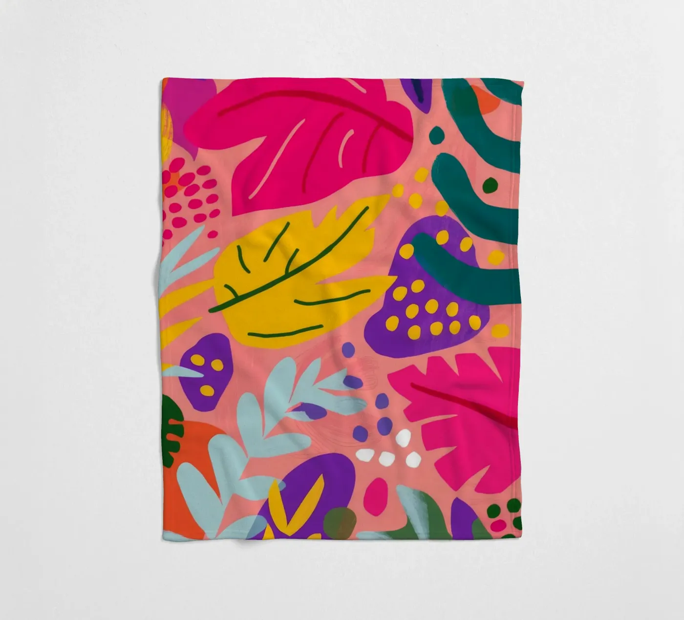 Vivid Leaf Cascade Fleecedecke von Lumi Eyes