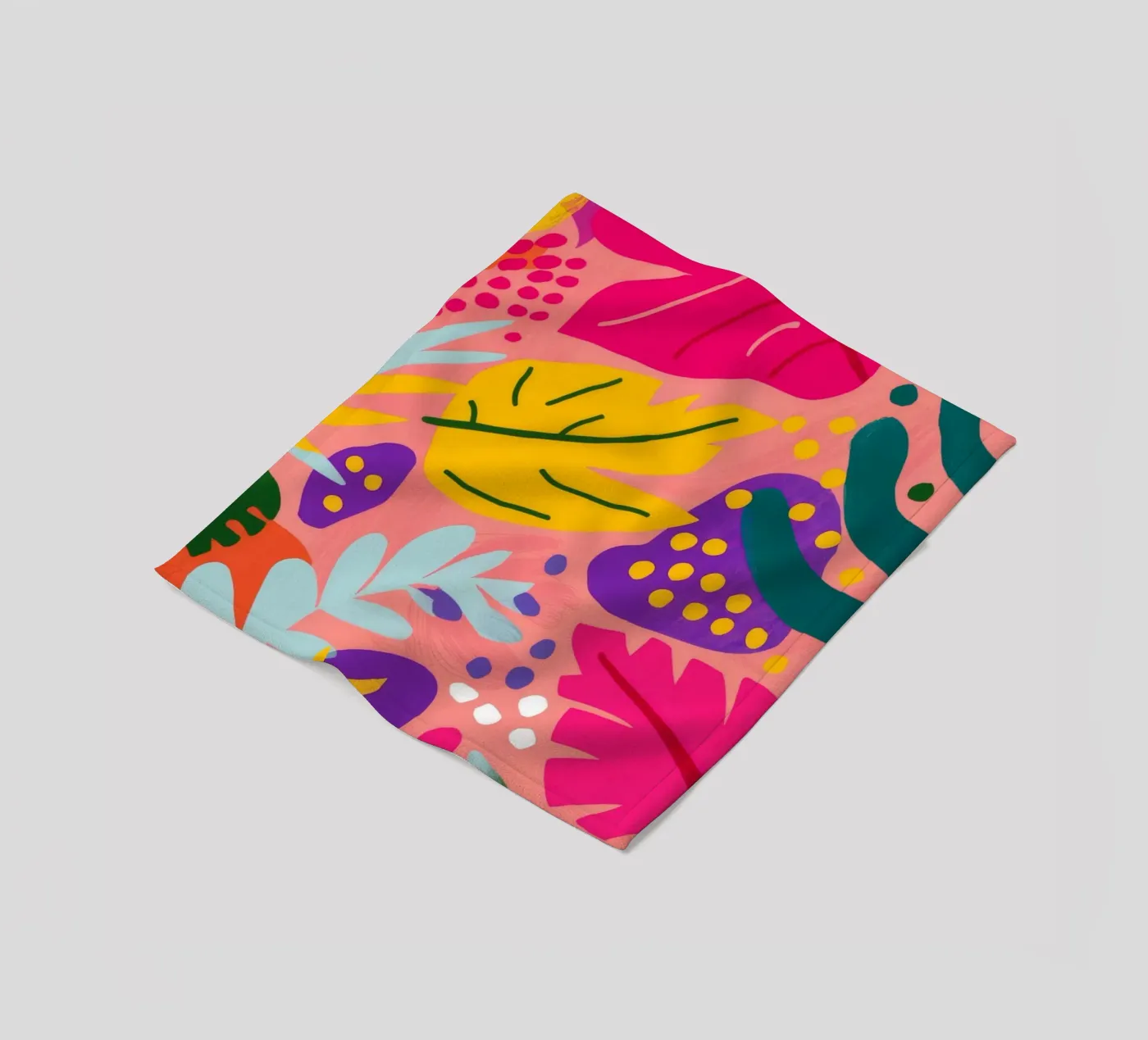 Vivid Leaf Cascade Fleecedecke von Lumi Eyes