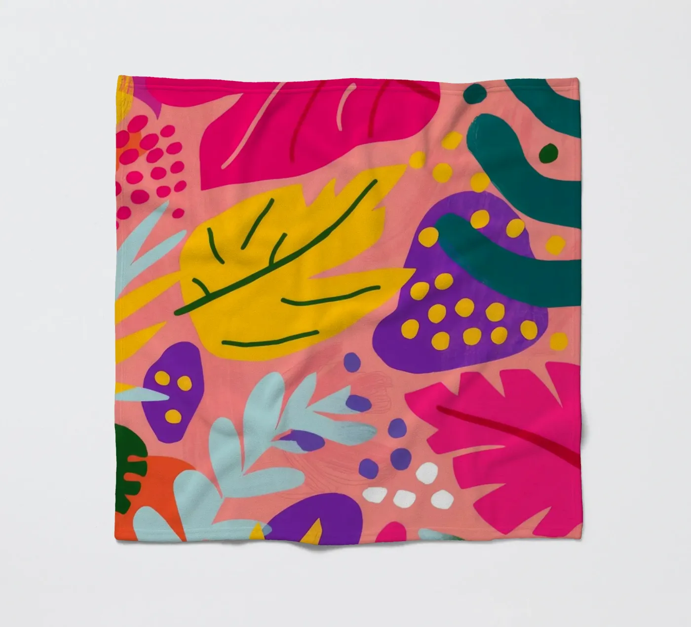 Vivid Leaf Cascade Fleecedecke von Lumi Eyes