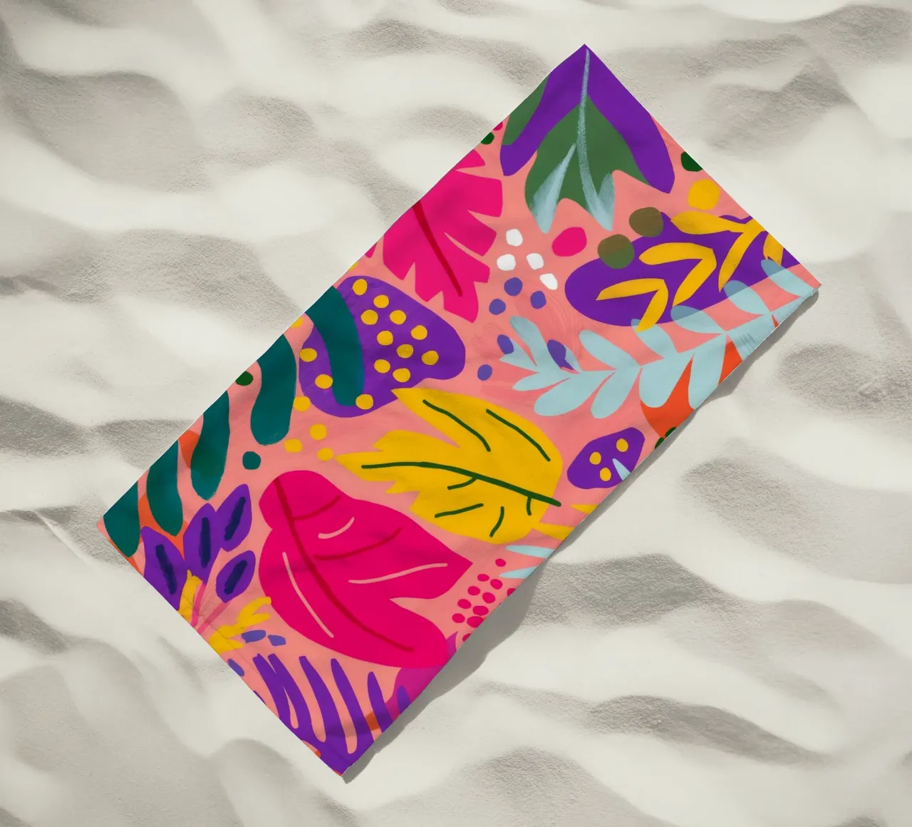 Cascata di foglie vivaci telo mare da Lumi Eyes