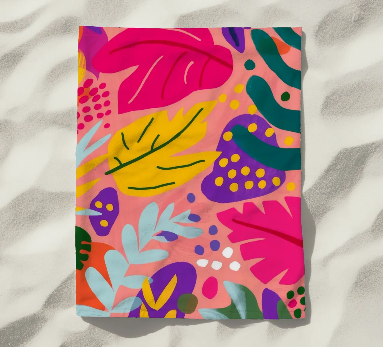 Cascata di foglie vivaci telo mare da Lumi Eyes