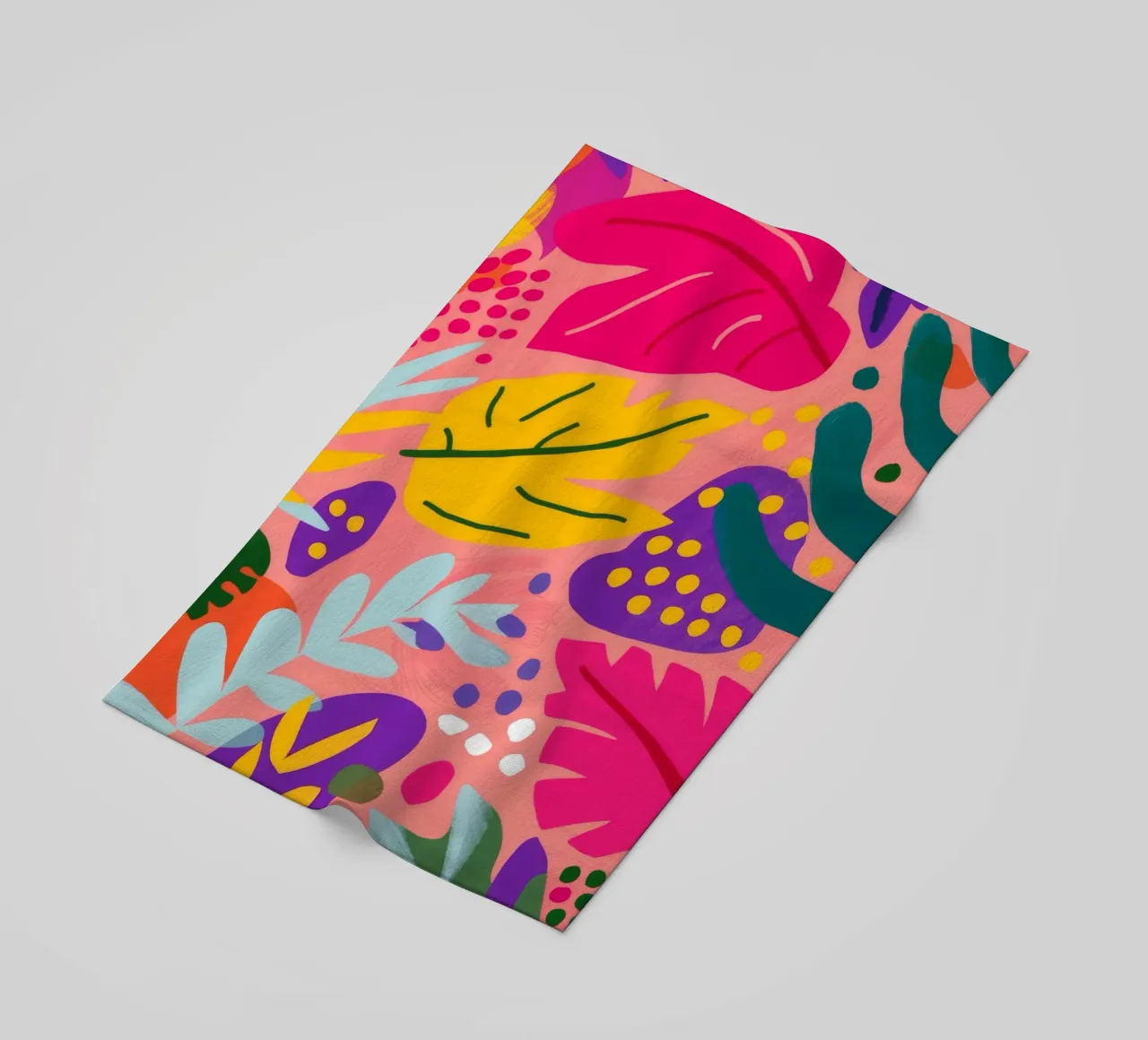 Cascata di foglie vivaci telo mare da Lumi Eyes