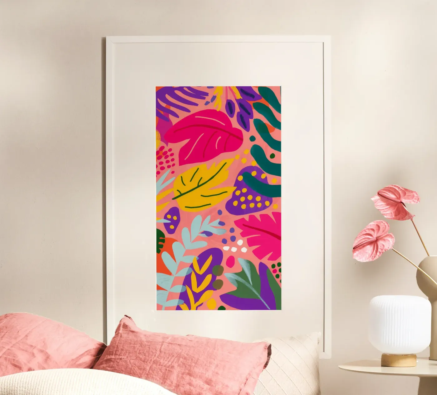 Vivid Leaf Cascade poster by Lumi Eyes