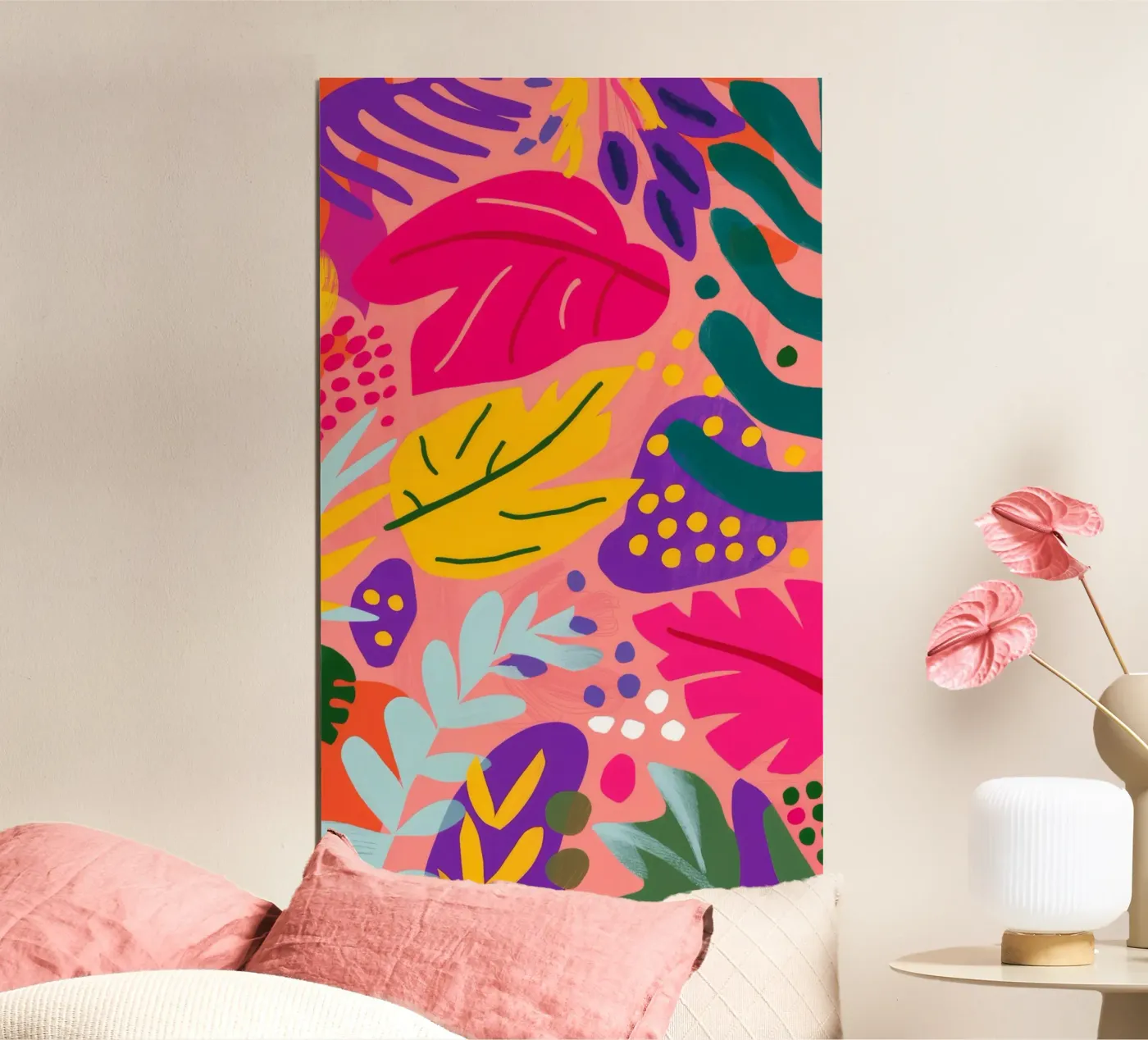 Vivid Leaf Cascade poster by Lumi Eyes