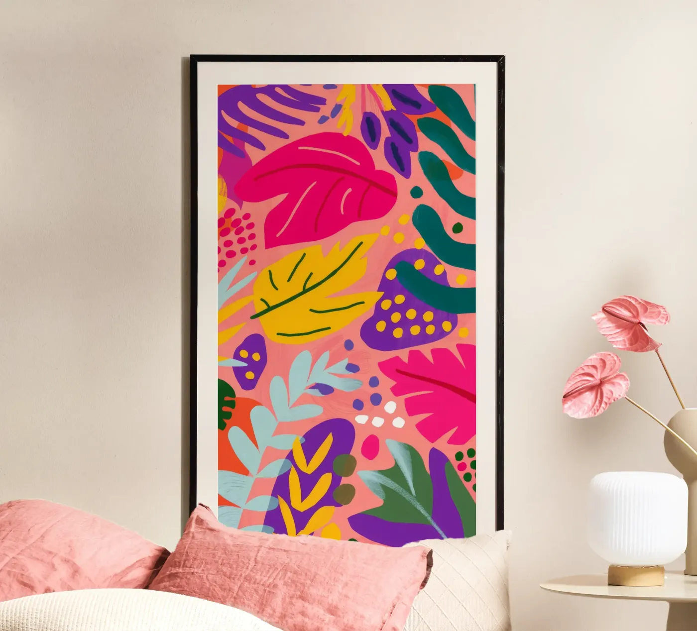 Vivid Leaf Cascade poster by Lumi Eyes