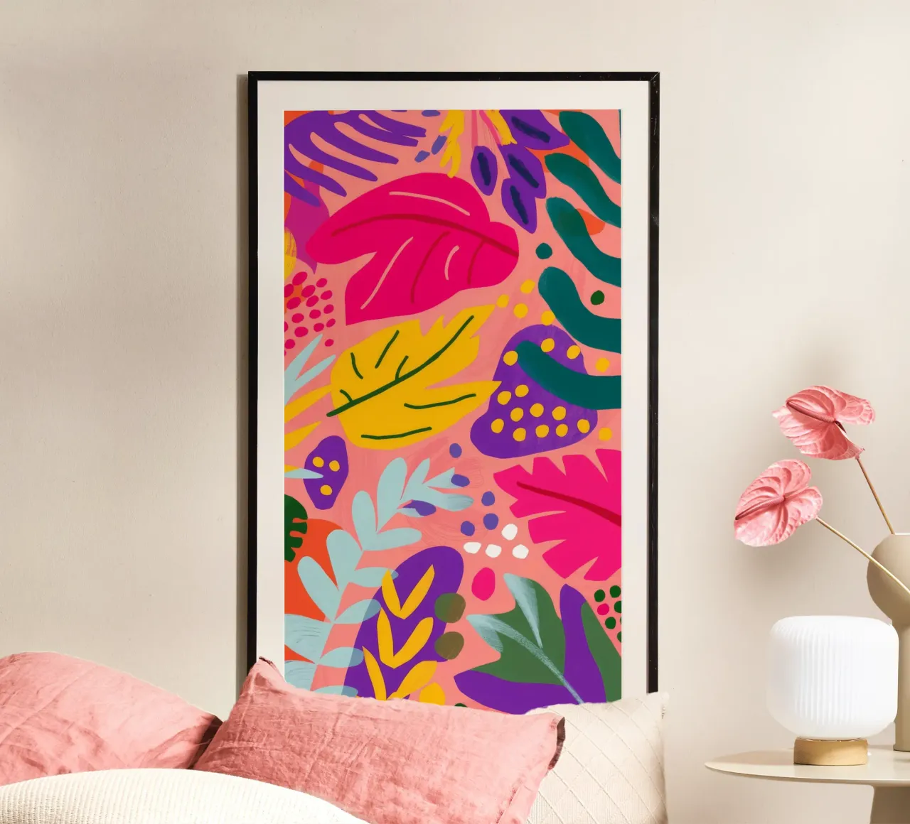 Vivid Leaf Cascade poster da Lumi Eyes