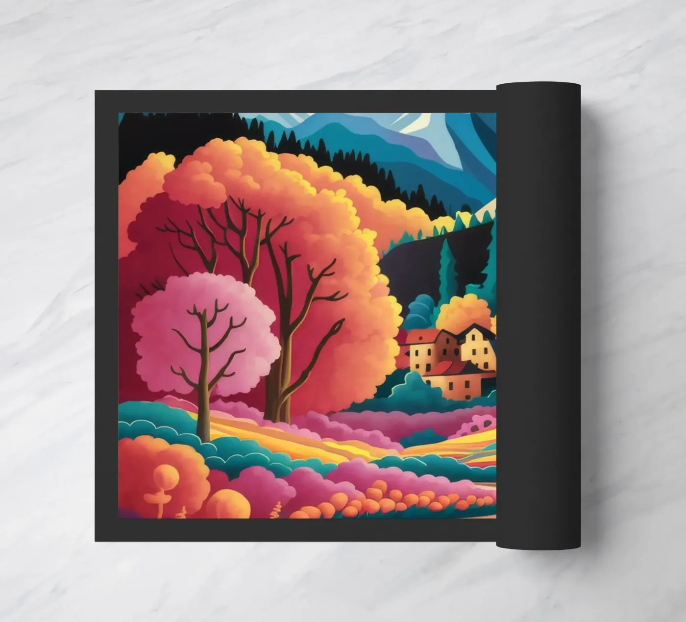 Winding Autumn Path doormat by Paez Harmony