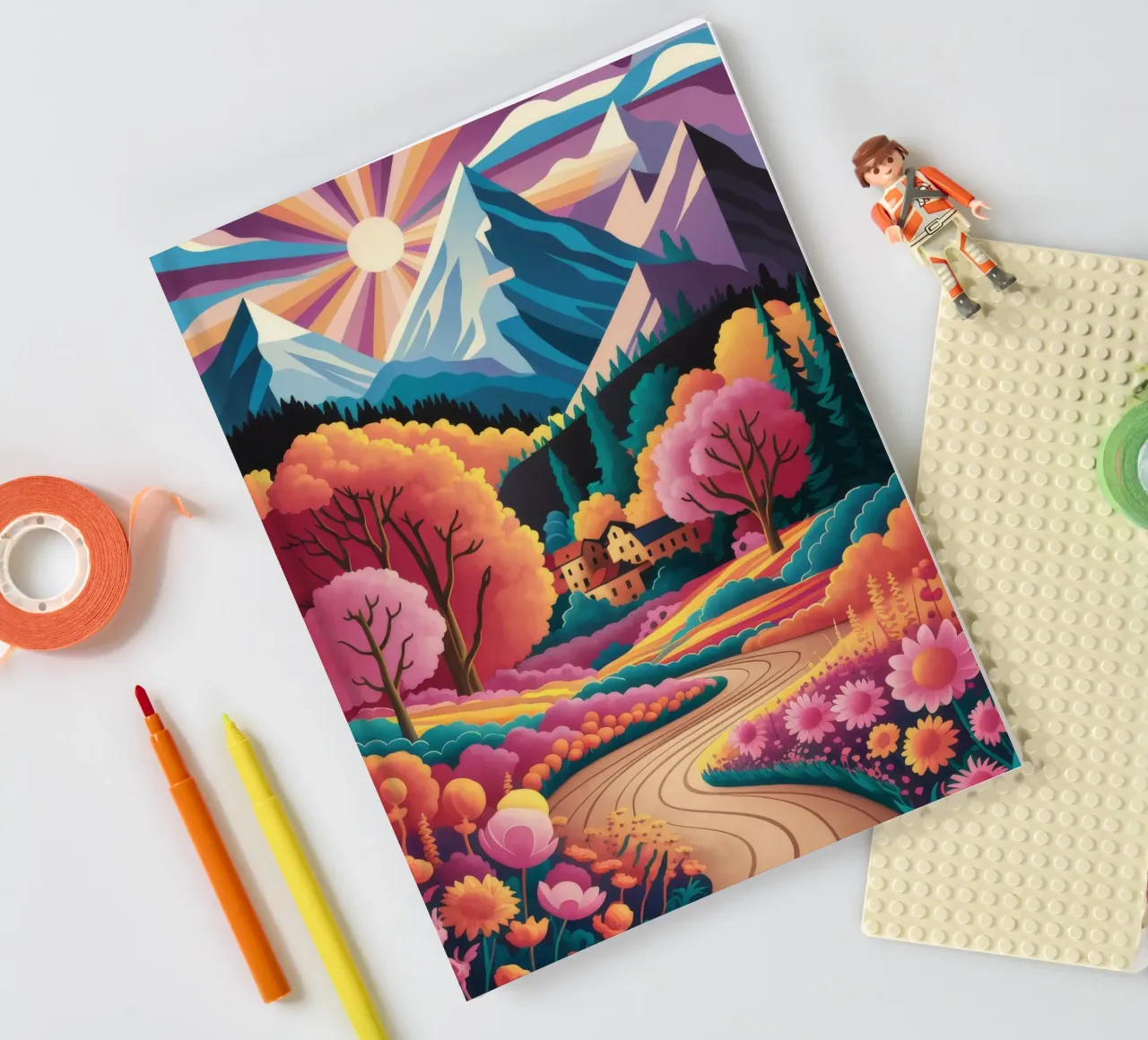 Winding Autumn Path notebook by Paez Harmony