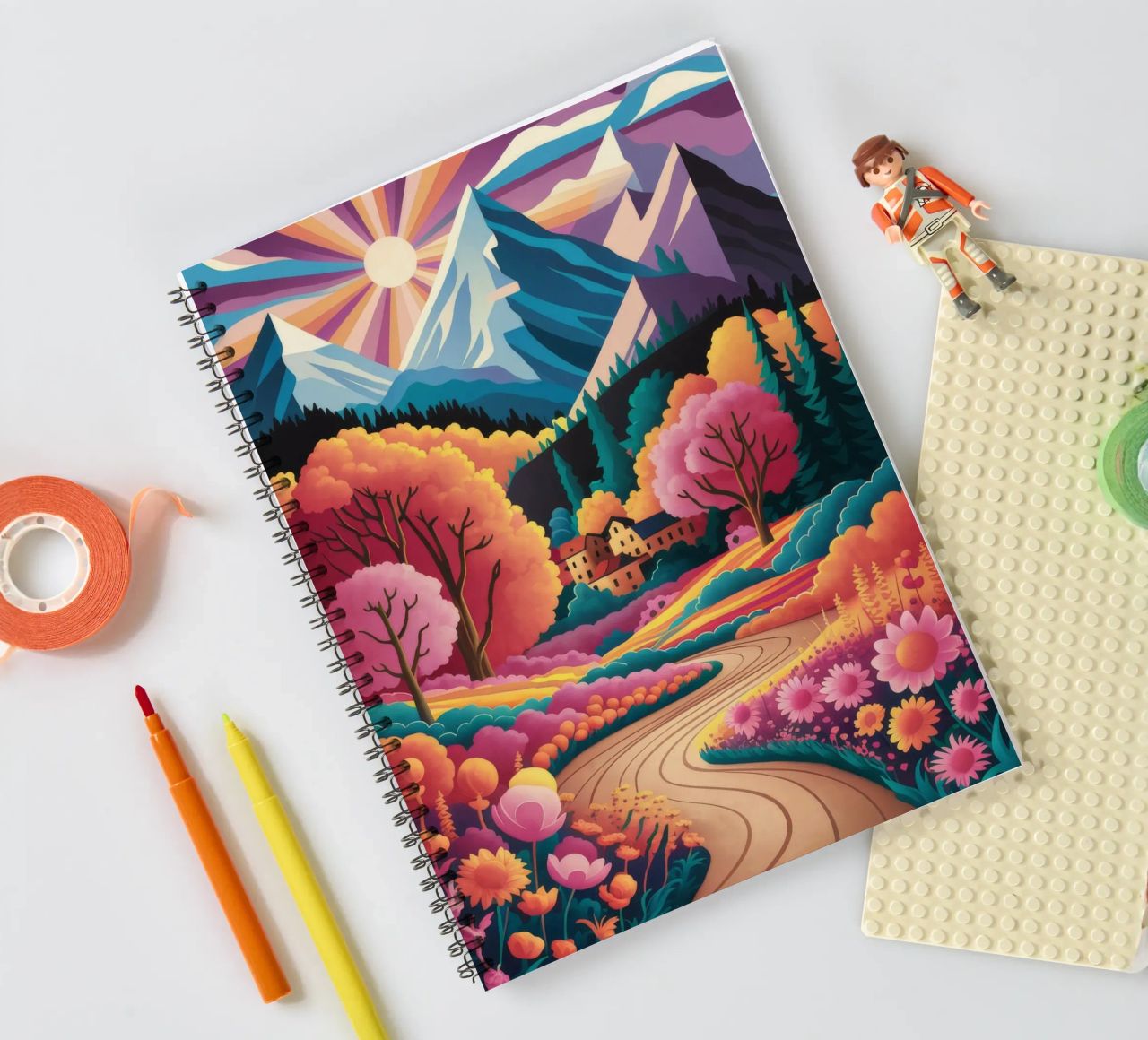 Sinuoso sendero otoñal cuaderno de espiral de Paez Harmony