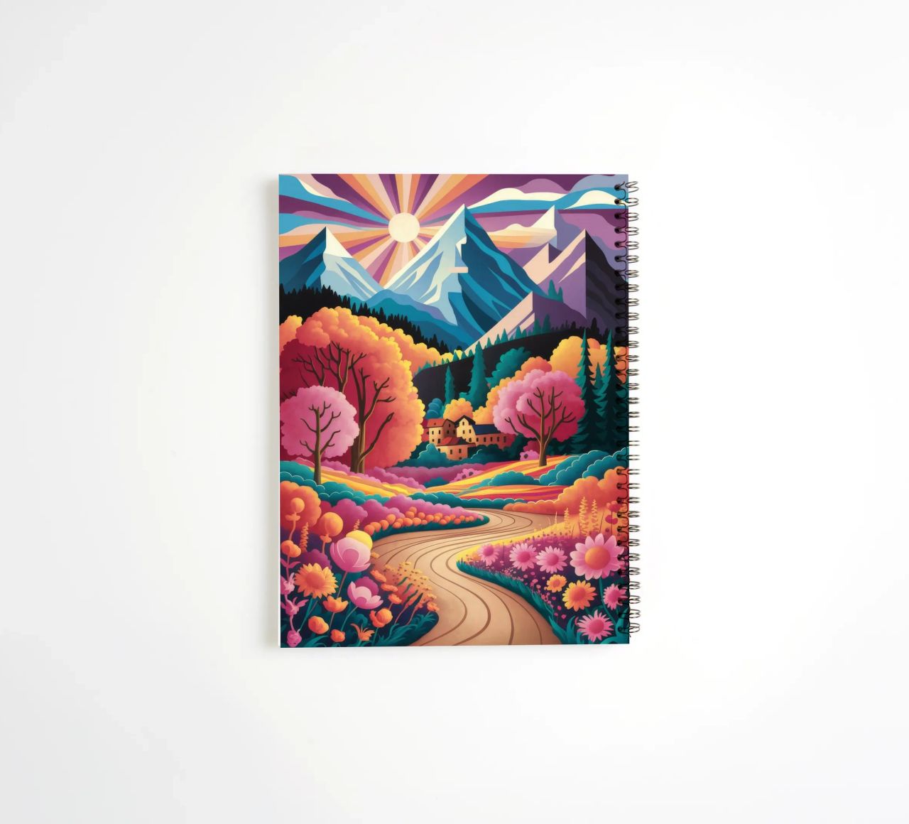 Sinuoso sendero otoñal cuaderno de espiral de Paez Harmony