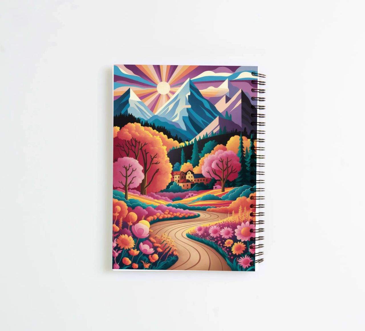 Sinuoso sendero otoñal cuaderno de espiral de Paez Harmony