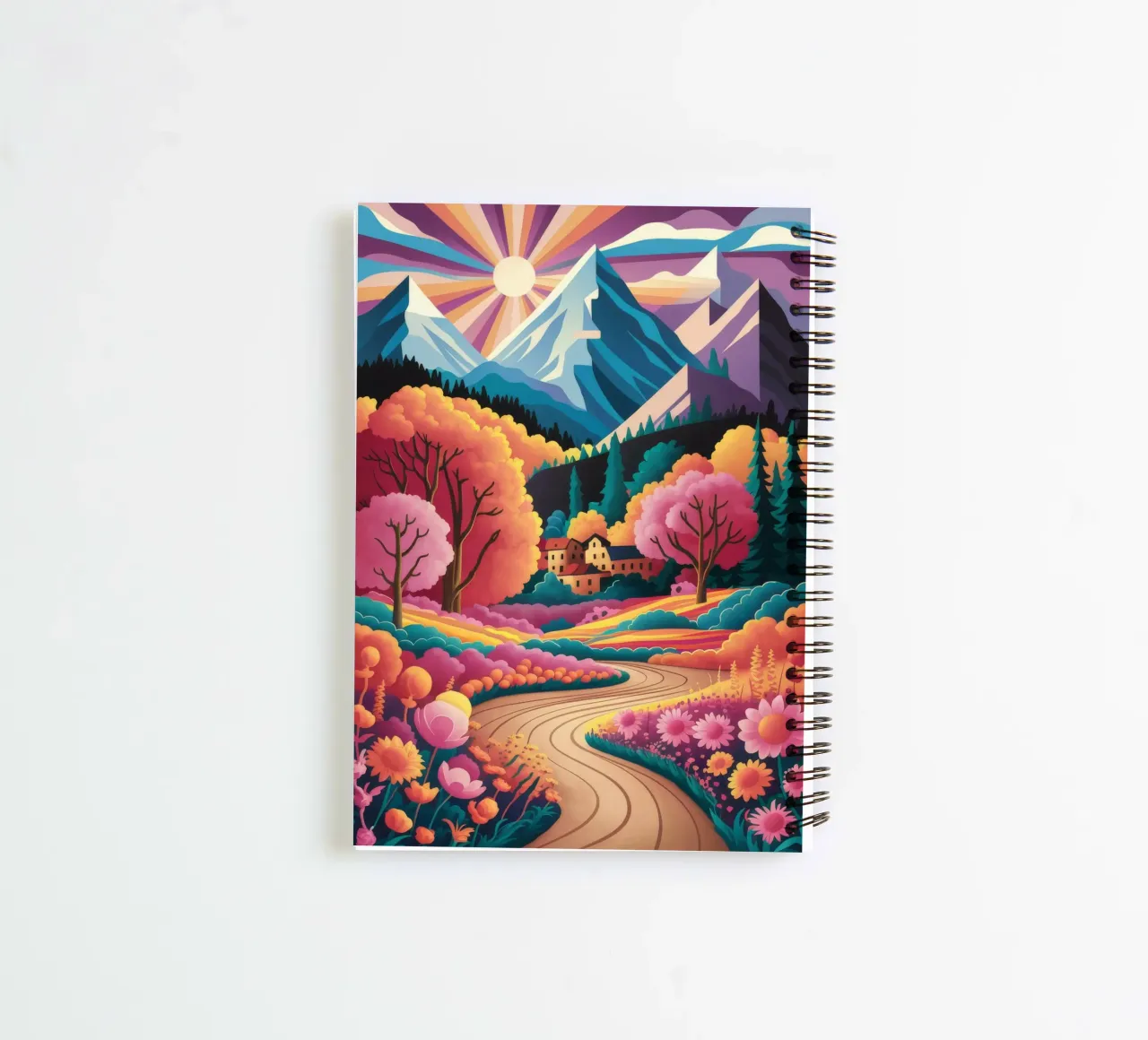 Winding Autumn Path spiral notebook by Paez Harmony