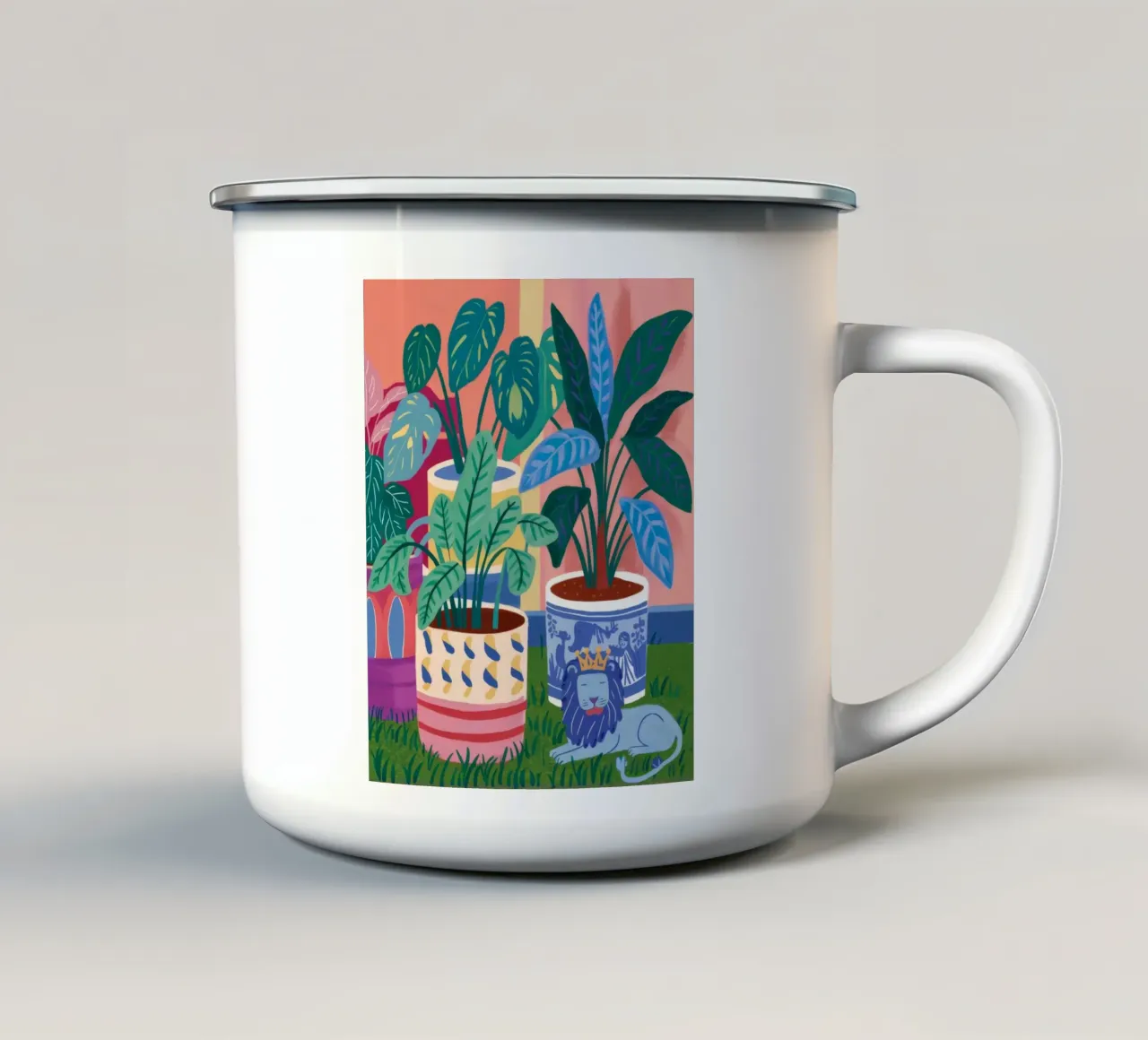 Pianta in vaso Catnap tazza in smalto da Haven Mirage