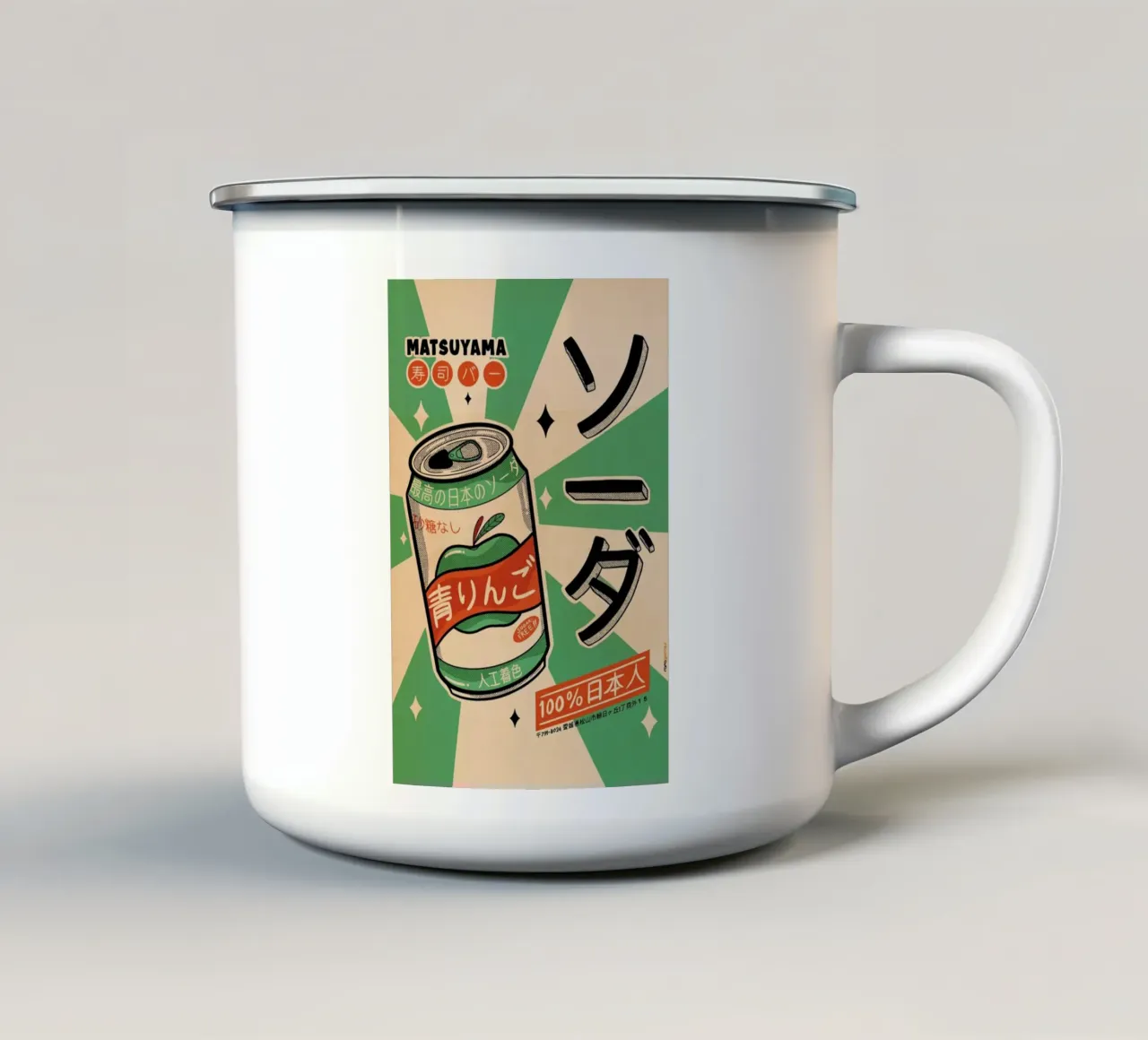 Soda Every Day tazza in smalto da Rafa Gomes