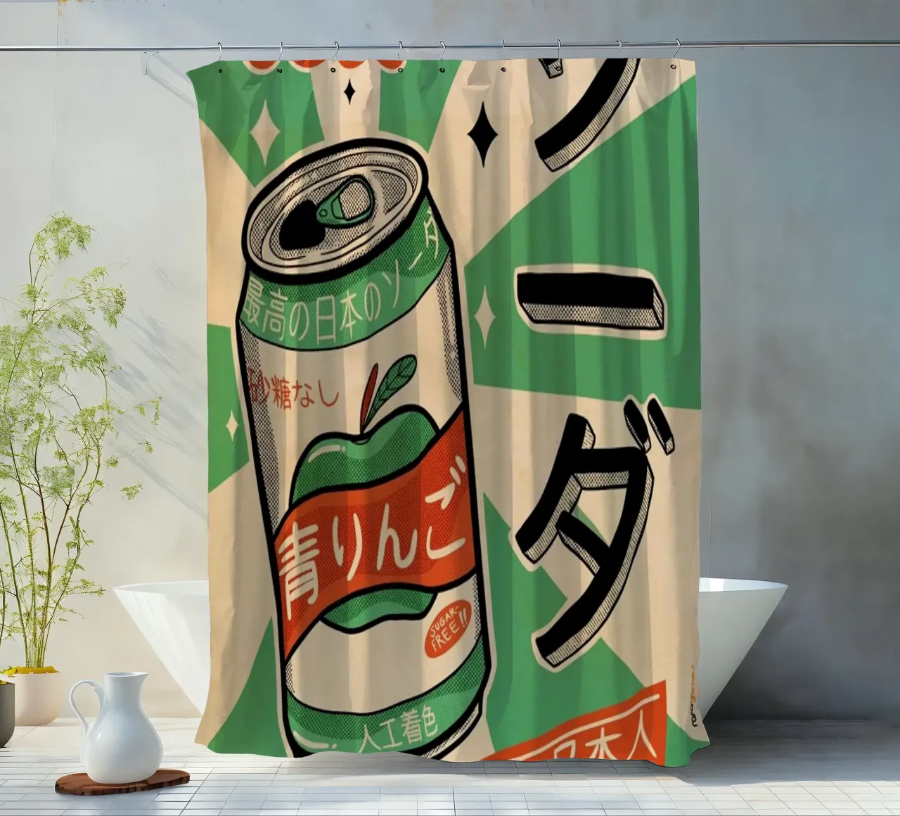 Soda Every Day tenda da doccia da Rafa Gomes