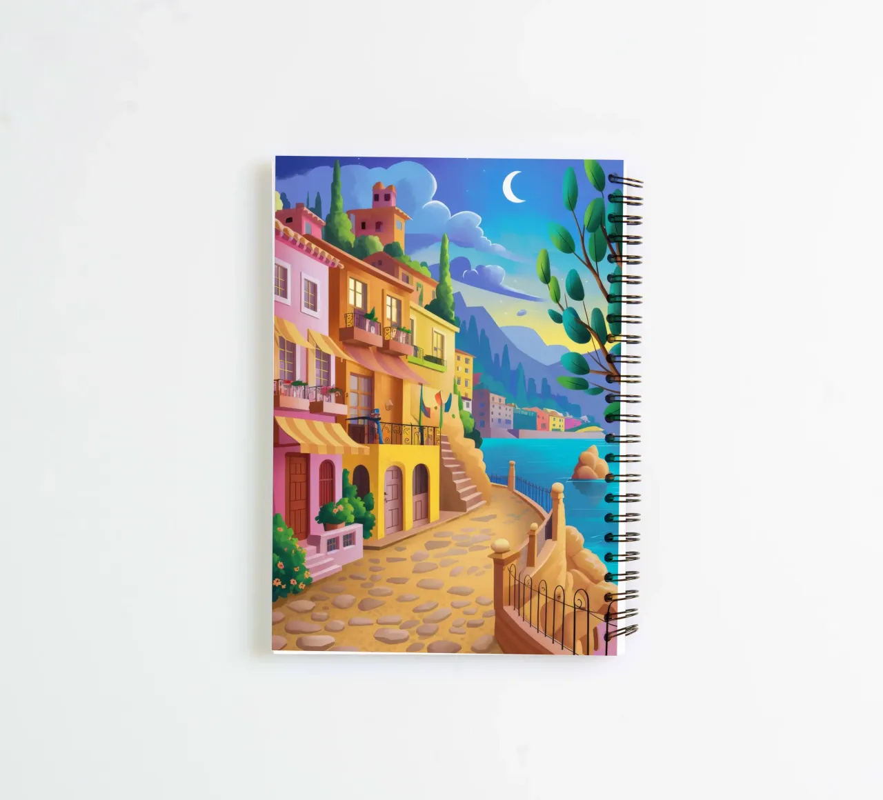 Canal Side Evening spiral notebook by Paez Harmony