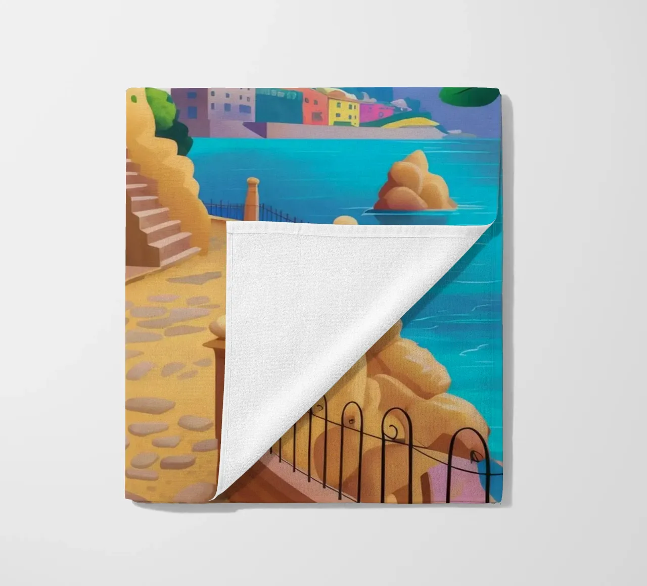 Canal Side Evening beach towel by Paez Harmony