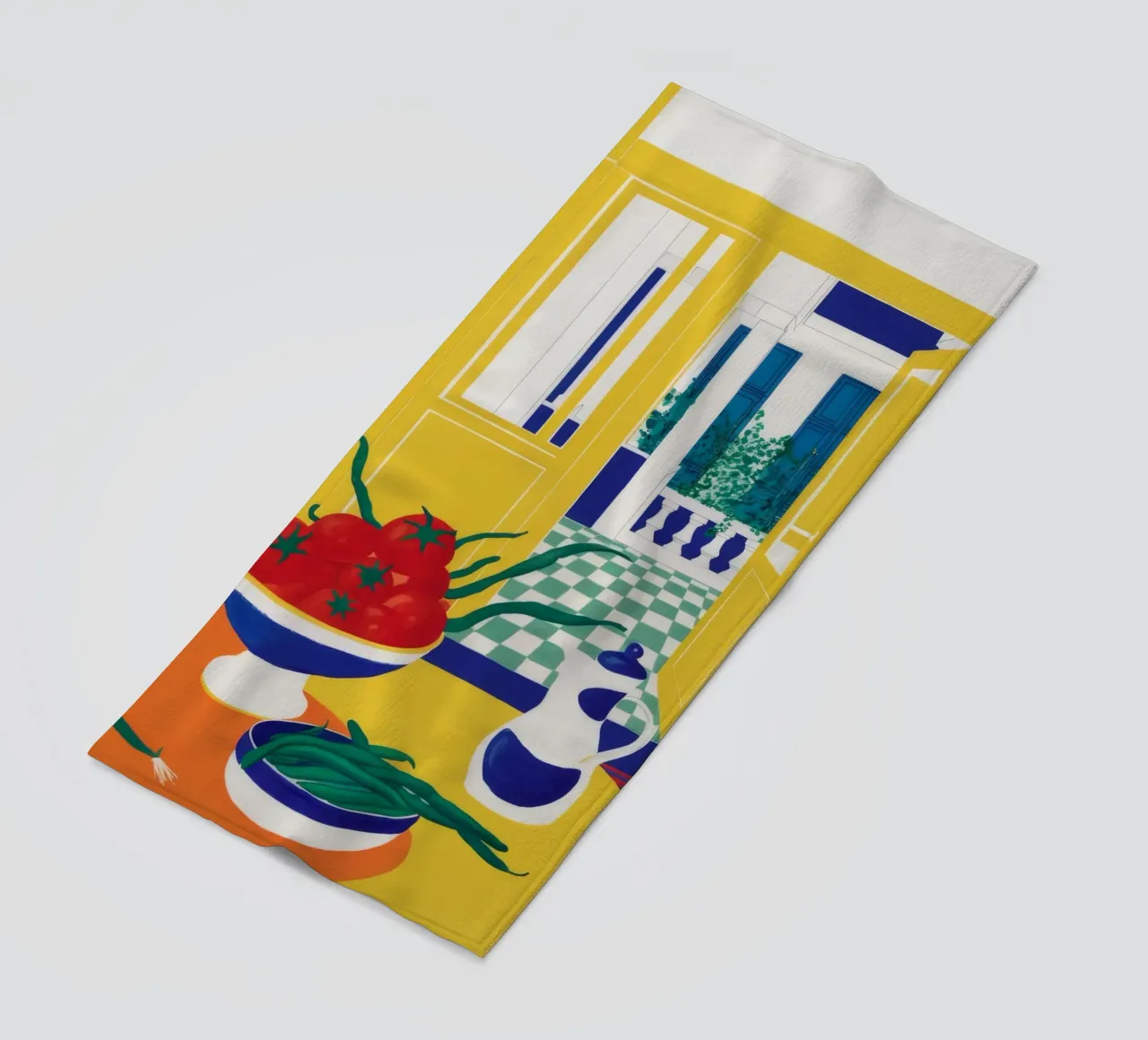 Vaso di limone giallo telo mare da Haven Mirage