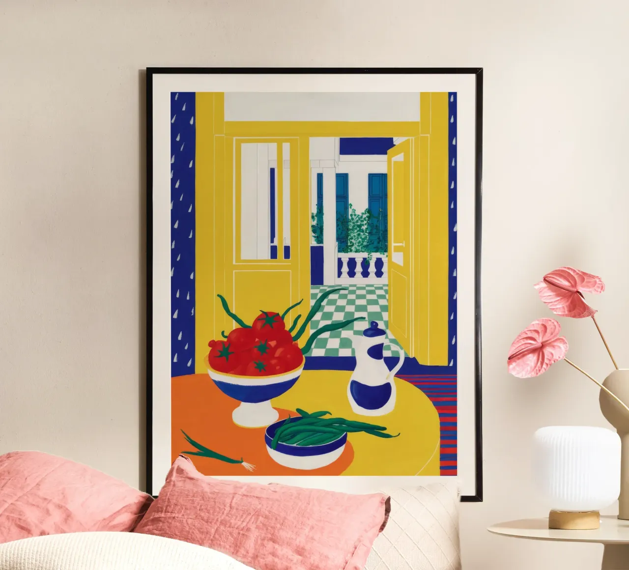 Vase à citron jaune poster de Haven Mirage