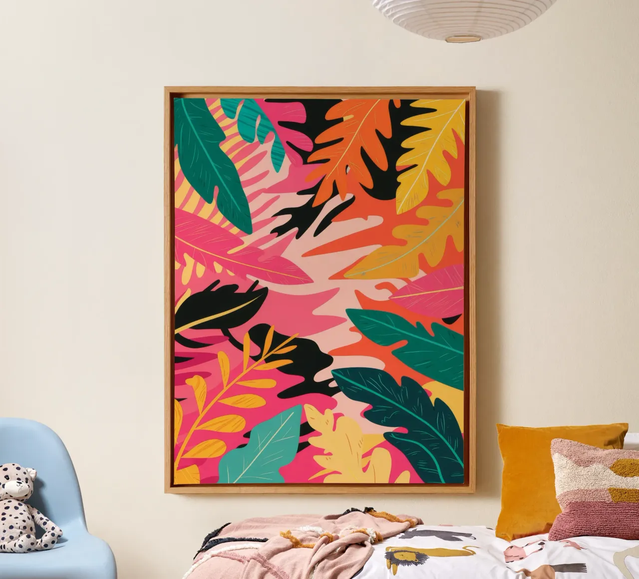 Formes abstraites de la jungle toile avec Caisse américaine de Paez Harmony